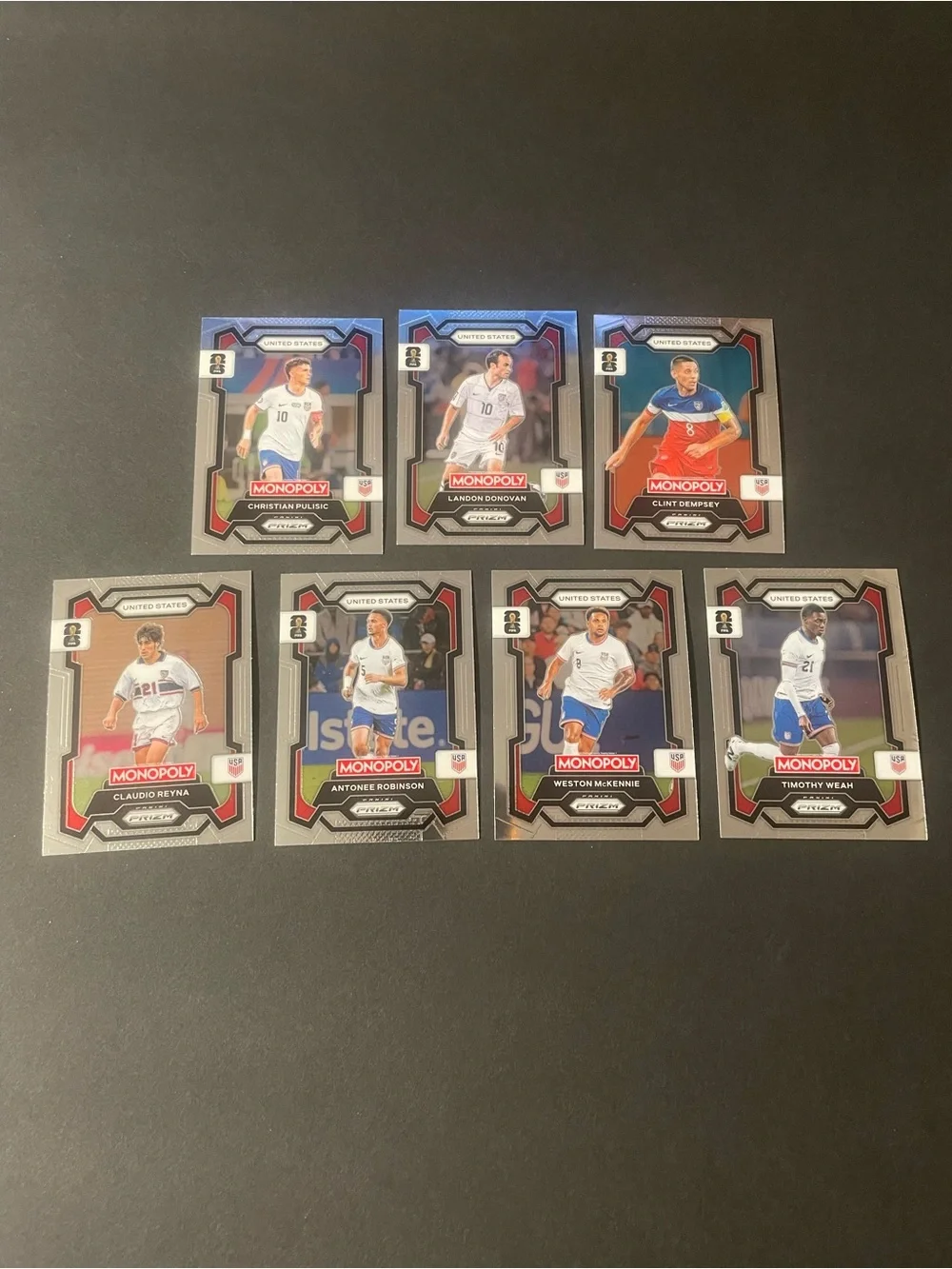 2026 Panini Prizm Monopoly FIFA World Cup USMNT Base Card Lot